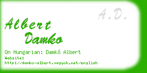 albert damko business card